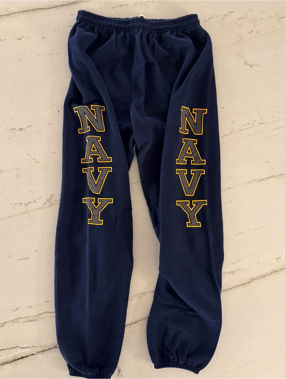 Vintage US Navy Sweatpants Large Soffe Jogging Reflective Spellout Military 90s